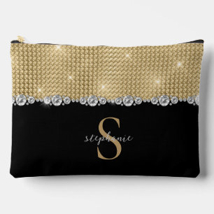Diamonds Monogram Gold Black Luxury Sophisticated Etui