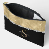 Diamonds Monogram Gold Black Luxury Sophisticated Etui (Open)