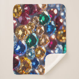 Diamonds Of Many Colors Sherpa Deken