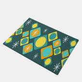 Diamonds Ovalen Starbursts Blauwgroen Deurmat (Schuin)