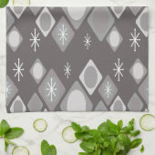 Diamonds Ovalen Starbursts Dark Gray Theedoek (Gevouwen)