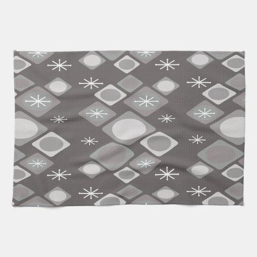 Diamonds Ovalen Starbursts Dark Gray Theedoek (Horizontaal)