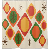 Diamonds Ovalen Starbursts Multicolf Douchegordijn (Voorkant)