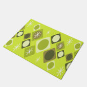 Diamonds Ovals Starbursts Chartreuse Deurmat (Schuin)