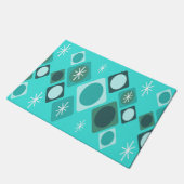 Diamonds Ovals Starbursts Turquoise Deurmat (Schuin)