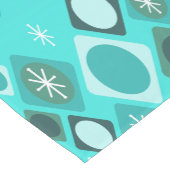 Diamonds Ovals Starbursts Turquoise Korte Tafelloper (Hoek)