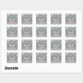 Diamonds & Parels Bling Juwelen Zilveren Glam Part Vierkante Sticker (Vel)