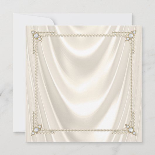 Diamonds Parels Satijn Roze Prinses Baby shower Kaart (Achterkant)