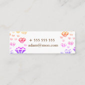 Diamonds Pattern Origineel Mini Visitekaartje (Achterkant)