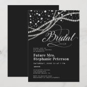 Diamonds Pearls Toekomst Mrs Black Vrijgezellenfee Kaart (Voorkant / Achterkant)