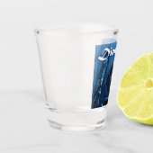 Diamonds Poker Spelen Kaart Pak op Blauw Shot Glas (Links)