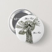 Diamonds Rhinestone  Costume Jewelry +Name Ronde Button 5,7 Cm (Voorkant /achterkant)