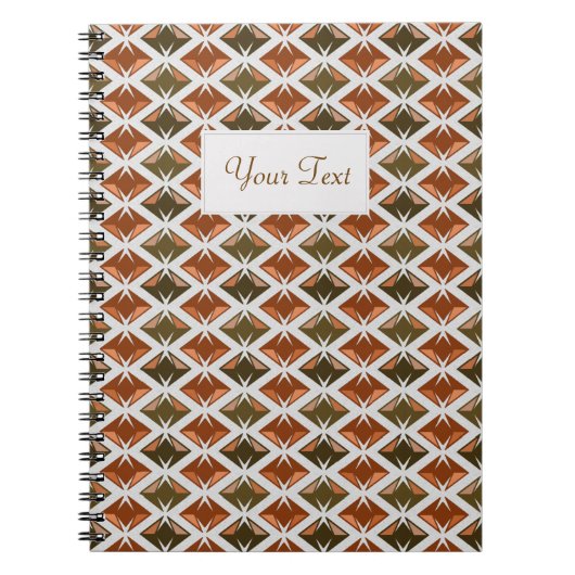 DIAMONDS rood met tekstlabel Notitieboek (Voorkant)