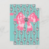 Diamonds Roze Blauwgroen Blauw Partij RSVP (Voorkant / Achterkant)