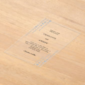 Diamonds simple luxury wedding acryl uitnodigingen (Laagn)