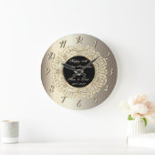 Diamonds Swirls Champagne 50e bruiloft Jubileum Grote Klok (Huis)