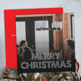 Diamonds Team Foto Vrolijk Kerstmis Zakelijk Rood Feestdagenkaart