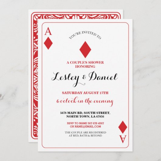 Diamonds Verloving voor het afspeelkaartenparen ui Kaart (Voorkant / Achterkant)