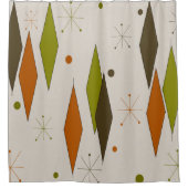 Diamonds voor de stijl van het midden van de eeuw douchegordijn (Voorkant)