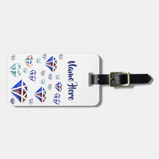 Diamonds Waterverf - Gepersonaliseerde Labels van  (Voorkant horizontaal)