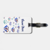 Diamonds Waterverf - Gepersonaliseerde Labels van  (Achterkant horizontaal)