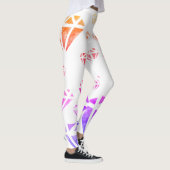 Diamonds Waterverf Kunst, Zomer Aangepaste Legging (Rechts)