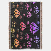 Diamonds Waterverf Pattern Gooi Deken (Voorkant Verticaal)