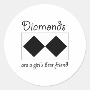 Diamonds zijn de beste meisjes ronde sticker