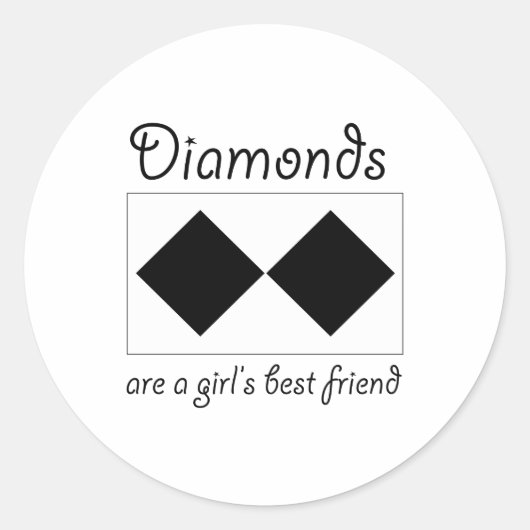 Diamonds zijn de beste meisjes ronde sticker (Voorkant)