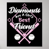 Diamonds zijn de beste vriendenkopper van een meis poster (Voorkant)