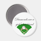 Diamonds zijn de beste vriendin van een meisje, T- Magneet (Voorkant / Achterkant)