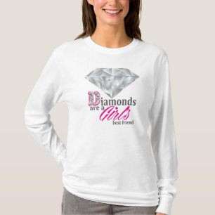 Diamonds zijn de beste vriendin van een meisje t-shirt