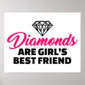 Diamonds zijn de beste vriendin van het meisje poster (Voorkant)