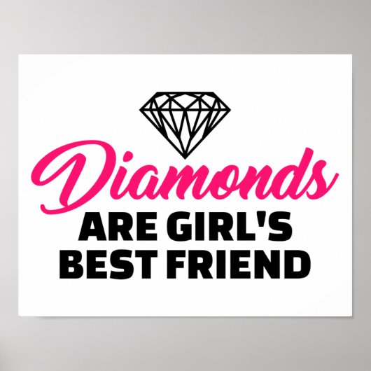 Diamonds zijn de beste vriendin van het meisje poster (Voorkant)