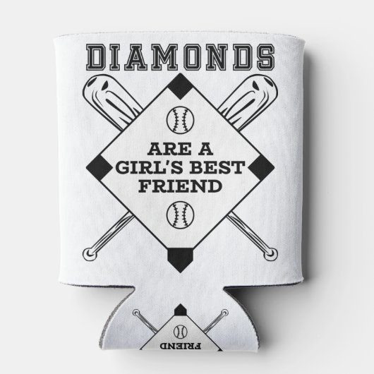 Diamonds zijn een meisjes beste vriend - grappig h blikjeskoeler (Achterkant)