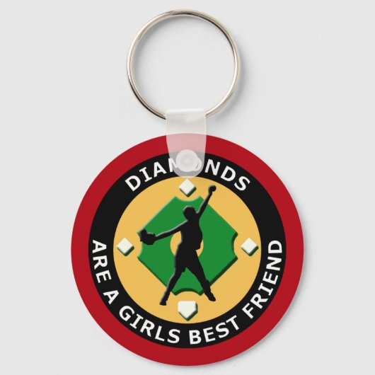 DIAMONDS ZIJN EEN MEISJES BESTE VRIEND - WOMENS SO SLEUTELHANGER (Voorkant)