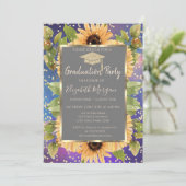 Diamonds - Zonnebloemen - Afstuderen van de schild Kaart (Staand voorkant)