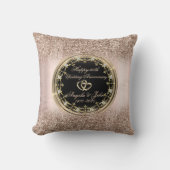 DiamondsHearts Roos Gold Glitter 50ste Jubileum Kussen (Voorkant)