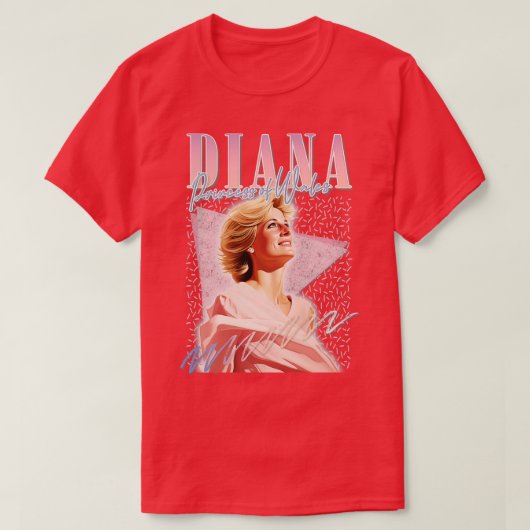 Diana 90s Retro esthetisch ventilatorontwerp T-shirt (Design voorkant)