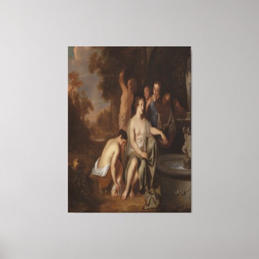 Diana and her Nymphs at a Fountain Canvas Afdruk (Voorkant)