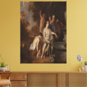 Diana and her Nymphs at a Fountain Canvas Afdruk (Insitu (Woonkamer))