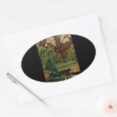Diana Artemis Beeldentuin Ovale Sticker (Envelop)