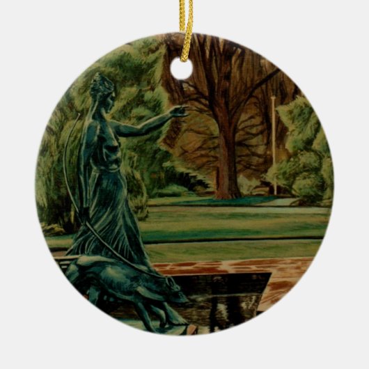 Diana Artemis sculptuur in tuinen Keramisch Ornament (Voorkant)