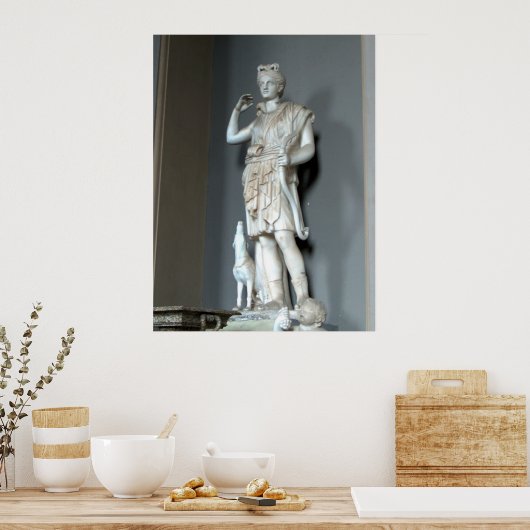 Diana (Artemis) Statuut van het Vaticaan in Rome Poster (Keuken)