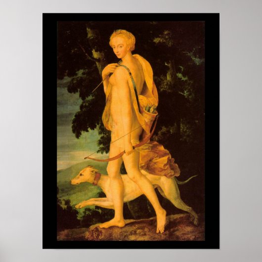 Diana As Huntress Fine Art Reproduction Poster (Voorkant)