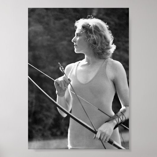 Diana, boogschutter, mooie vrouw, sport,  poster (Voorkant)