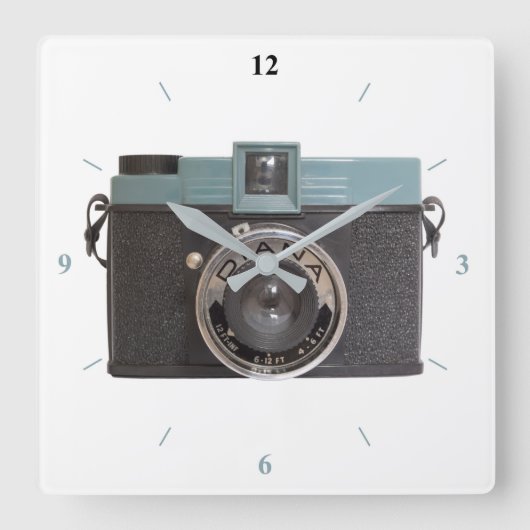 Diana Camera Vierkante Klok (Voorkant)