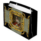 Diana Elegant Girly Baroque Large Gift Bag Groot Cadeauzakje (Achterkant Gekanteld)