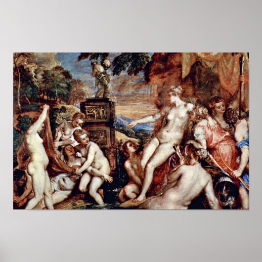 Diana en Callisto van Tizian (beste kwaliteit) Poster (Voorkant)