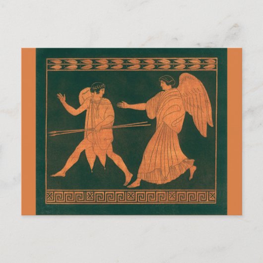 Diana en een engel,  Romeinse mythologie Briefkaart (Voorkant)